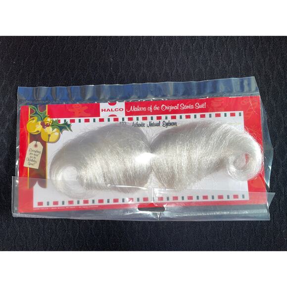 HALCO CHRISTMAS SANTA CLAUS DELUXE BUSHY EYEBROWS COSTUME opened package - Picture 1 of 2